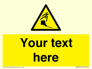 Custom warning kite flying near powerlines